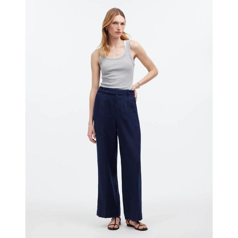 Madewell The Harlow Wide-Leg Pant in 100% Linen